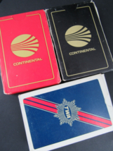 TWA &amp; Continental airlines Playing Cards x3 VINTAGE Deck 1970 SEALED! - £18.37 GBP