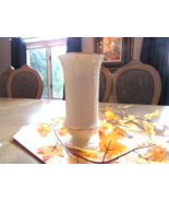 Lenox Autumn Leaf Collection Floral Vase 9.5&quot; Ivory w/Gold trim Made in USA - $459.42 MXN