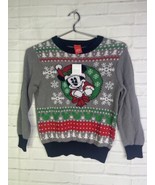 Disney Mickey Mouse Christmas Holiday Long Sleeve Knit Sweater Top Boys ... - £13.63 GBP