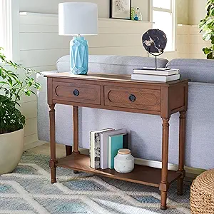 Safavieh Home Collection Allura Brown 2-Drawer Bottom Shelf Console Table - $248.99