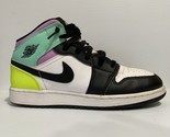Nike Jordan 554725-175 Mid GS Pastel Volt Green Glow Black Size 7y 2021 - £58.50 GBP