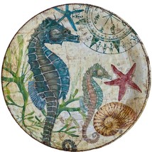 Pier 1 One Imports Spikey the Seahorse Sea Life Melamine Plates 9 in Set x 8  - £18.64 GBP