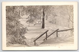 RPPC Letchworth Park NY Winter Scene c1910 Real Photo Postcard W29 - £10.12 GBP