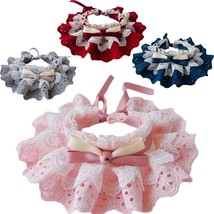 Bowtie Lace Collar Adjustable Pet Bibs - Puppy Neckwear &amp; Accessories - $20.00