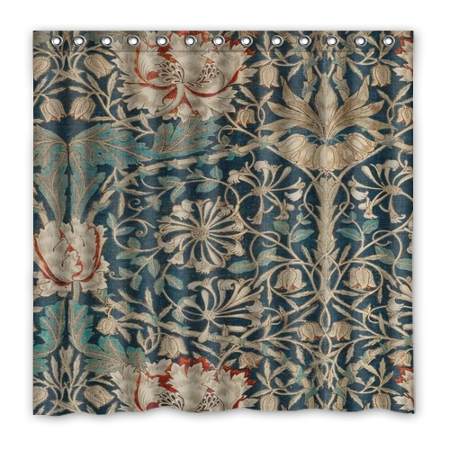 Honeysuckle &amp; Tulip William Morris Waterproof Polyester Shower Curtain  - $33.00+