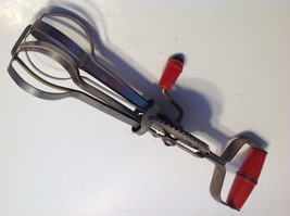 Taplin Eggbeater Vintage Mixer Made in USA Kitchen Red Plastic Handle - £10.90 GBP