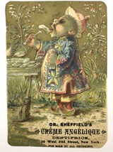 Dr. Sheffield&#39;s Creme Angelique Dentifrice New York Victorian Trade Card 1880&#39;s - £13.52 GBP