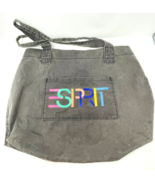 Vintage Esprit Logo Oversized Tote Bag Shoulder 2 Strap Gray Canvas Carr... - €111,57 EUR