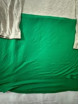 Eloges Women’s Tan & Green 3/4 Sleeve Blouse Top Size Large Made In USA image 8