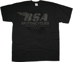 BSA Birmingham Logo British Motorcycles Official Tee T-Shirt Mens Unisex - £25.24 GBP