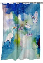 Betsy Drake Three Egrets Shower Curtain - £75.93 GBP