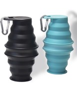 Collapsible Water Bottles for Traveling Silicone Sport Bottle for Hiking... - £18.57 GBP