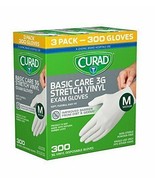 CURAD Basic Care 3G Stretch Vinyl Exam Gloves, Size M - 300 Piece, Free ... - $24.30