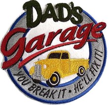 Happy Father&#39;s Day Custom and Unique Embroidered Gift[Dad&#39;s Garage Sign] Embroid - £18.51 GBP