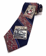 Tabasco Men&#39;s Tie Vintage Golf Design 100% Silk Red Pepper 59&quot; - £7.58 GBP