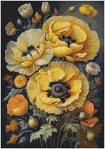 Counted Cross Stitch patterns/ Poppy Floral/ Flowers 155 - $8.99