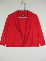 Ellen Tracy Womens Sweater Small Red Long Sleeve Open Front Knit Cardigan - £8.00 GBP