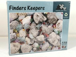 Puzzles That Rock 550 Puzzle Finders Keepers Mare Bicchiere Fatto IN USA - £21.48 GBP