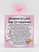 Daughter-In-Law&#39;s Bag of Happiness - Sentimental Novelty Keepsake Gift &amp; Card - £6.49 GBP