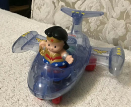 Fisher Price Little People Wonder Woman &amp; Talking Invisible Jet Plane - Retired - £12.46 GBP