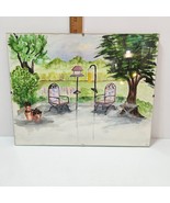 Gorgeous One Of A Kind Vtg Signed Watercolor Painting By LShea under gla... - £28.02 GBP