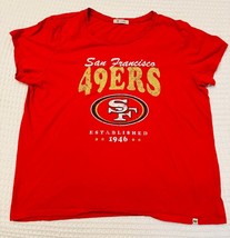 San Francisco 49ers Women&#39;s NFL &#39;47 Brand TShirt XL Football Distressed ... - $191.78 MXN