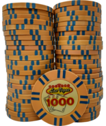 WELCOME Las Vegas Poker Chips Denomination Value 1000 - set of 50 orange... - £15.92 GBP