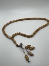 Vintage Estate Faux Amber Beads Worry Mala Prayer Bead Necklace 21&quot; x 8mm NB6 - $29.70