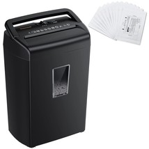 Bonsaii 10 Sheet Cross Cut Paper Shredder for Home Office Use &amp; 12 Pack Lubrican - £83.74 GBP