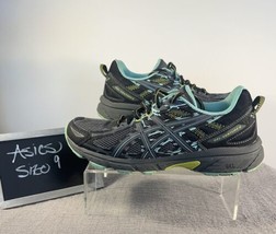 Women&#39;s Asics Gel-Venture 6 Black/Carbon/Green Athletic Sneaker Size 9 - £32.47 GBP