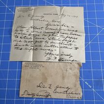 Antique Letter  1904 Groveton Texas J.S. Stevenson Attorney - $17.60