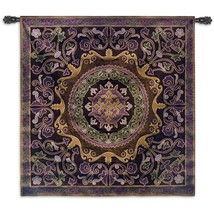53x53 SUZANI PASSION Geometric Purple Asian Tribal Ornate Tapestry Wall Hanging  - £150.33 GBP