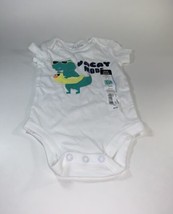 Okie Dokie 6M Vacay Mode  Body Suit Dinosaur White NWT Baby 12.5-16.5lbs - $8.28