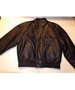 CHARLES KLEIN BLACK GENUINE LEATHER VINTAGE ZIP/BUTTON UP BIKE JACKET XL - €28,72 EUR