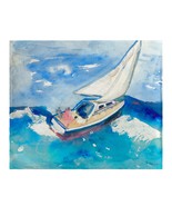 Betsy Drake Betsy&#39;s Sailboat Fleece Throw - £54.52 GBP