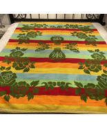 Vintage 60&#39;s 70&#39;s Bright Bold Colorful Striped Butterfly Flower Hippy Bl... - $167.81 CAD