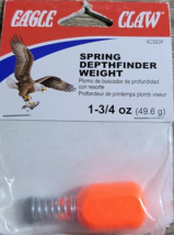 Eagle Claw Spring Depth Finder Weight, 1-3/4 oz. Orange-BRAND NEW-SHIP N... - $74.13