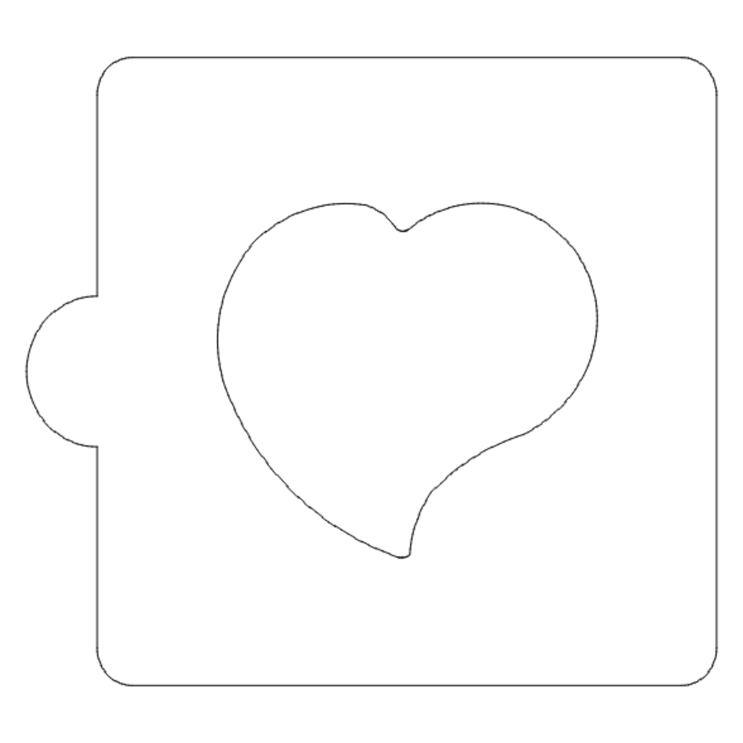 Heart Shape Rain Drop Stencil for Cookies or Cakes USA Made LS3118 - $3.99