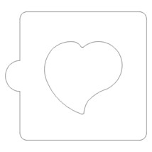 Heart Shape Rain Drop Stencil for Cookies or Cakes USA Made LS3118 - $3.99