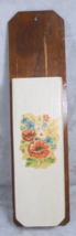Vintage 50s Wood Wall Hung Knife Block Holder for 5 Knives Painted Flowers - £17.31 GBP