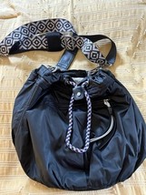Lululemon Wanderlust Diversity Gray Black Drawstring Bag Removable Strap - $49.95