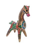 TONALA FOLK ART Horse Figurine Handpainted Pony Bank Burnished Mexican P... - £18.96 GBP