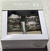 NEW Robeez First Kicks Baby Shoes Nakai Camo Olive Sandals Shoes 3-6 Months - £9.35 GBP