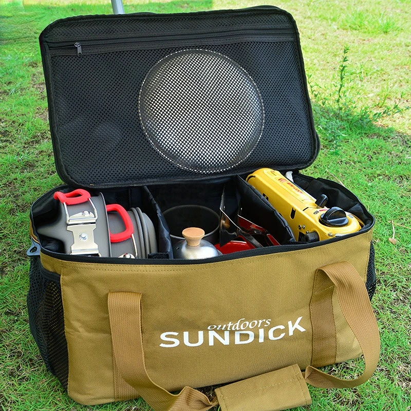 Outdoor Camping Storage Bag Camping Supplies Meal Large Lamp Tableware Tool - £36.39 GBP