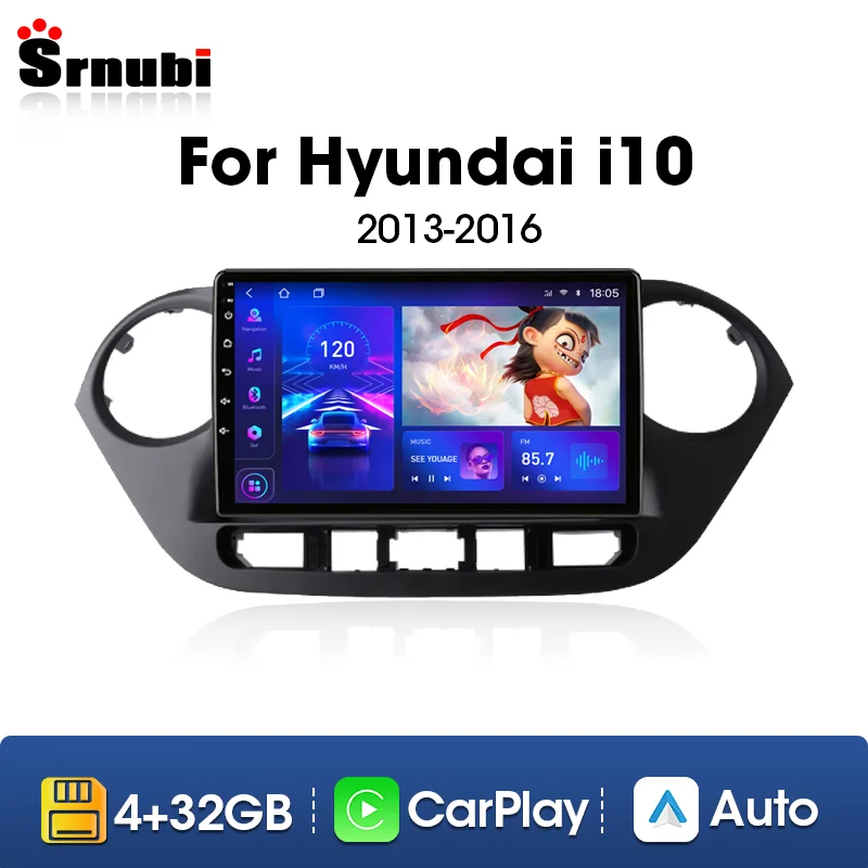 Srnubi  2Din Car Radio for Hyundai Grand I10 2013-2018 Multimedia Player GPS - £71.74 GBP+