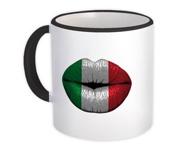 Lips Italian Flag : Gift Mug Italy Expat Country For Her Woman Feminine Women Se - £12.68 GBP