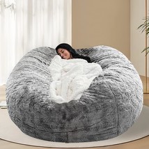 Large Stuffed Animal Storage Cover (Soft Faux Fur Floor Chair Cover) For A 6 - £70.31 GBP