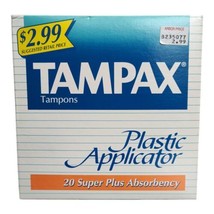 Vintage 1992 Tampax Plastic Applicator 20 Tampons Prop Movie only New/Sealed  - $14.03