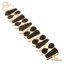 Black Spinel Gemstone Handmade Fashion Ethnic Bracelet Jewelry 8-9" SA 725 - £14.54 GBP