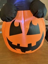 Airblown Inflatable Cat &amp; Pumpkin 3 Feet With Lights Tested Works - £23.55 GBP